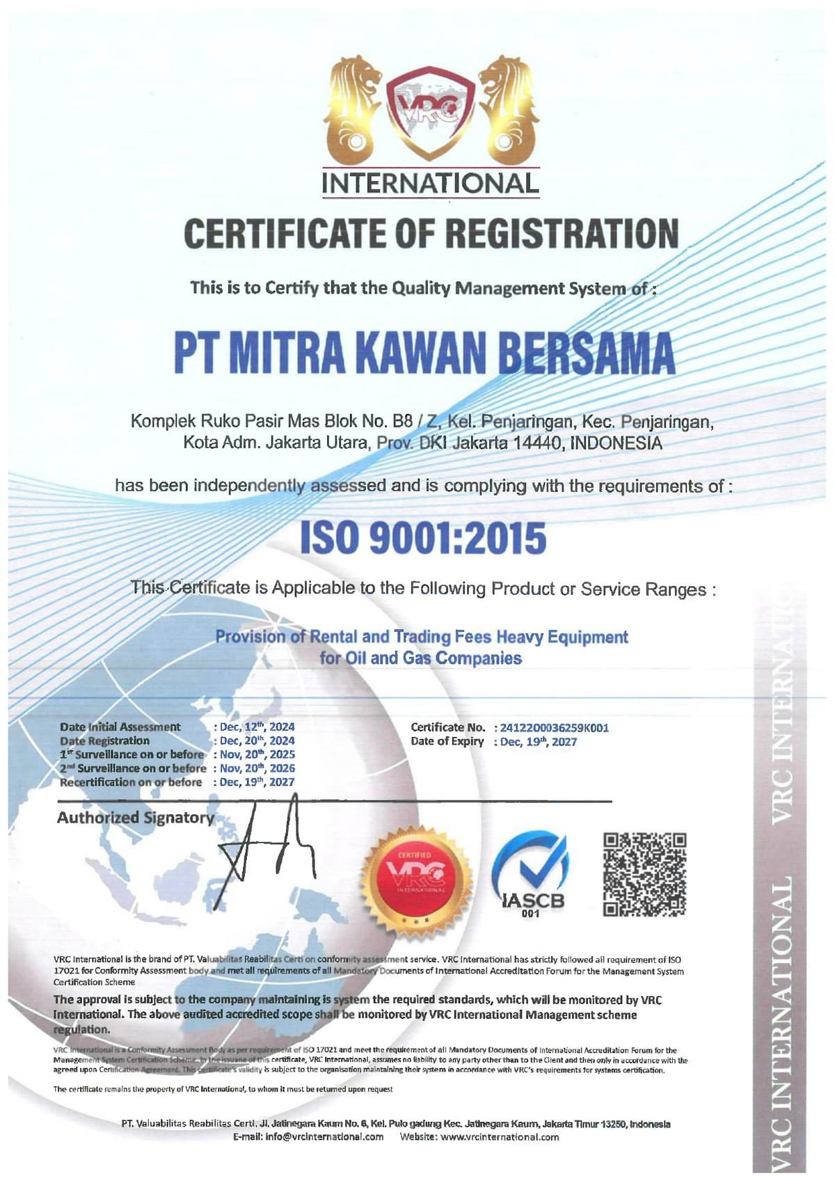Sertifikasi ISO 9001:2015